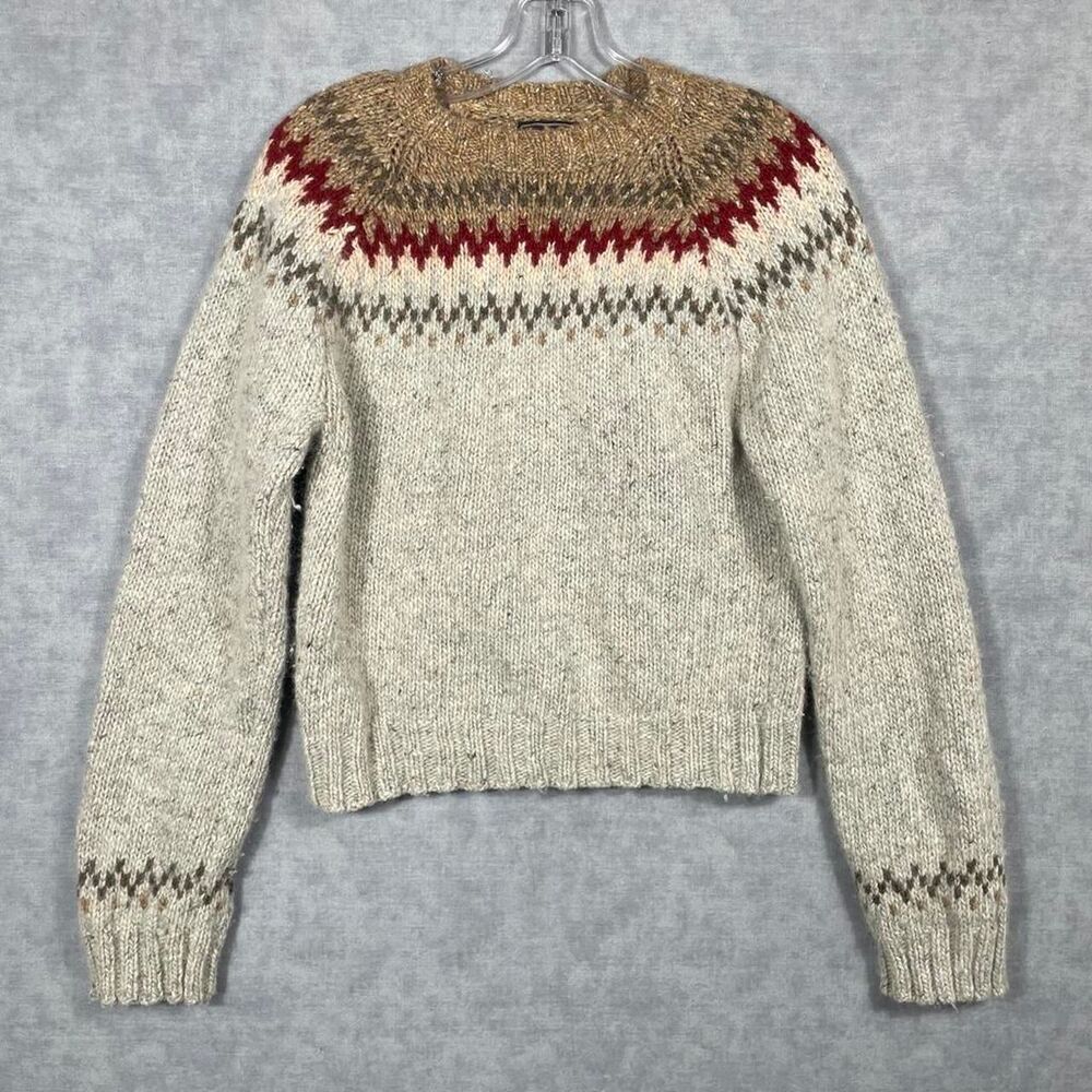 Fair Isle cabincore vintage Abercrombie & Fitch wool blend knit sweater